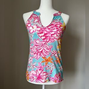 Lily Pulitzer 100% Cotton Halter Summer Top